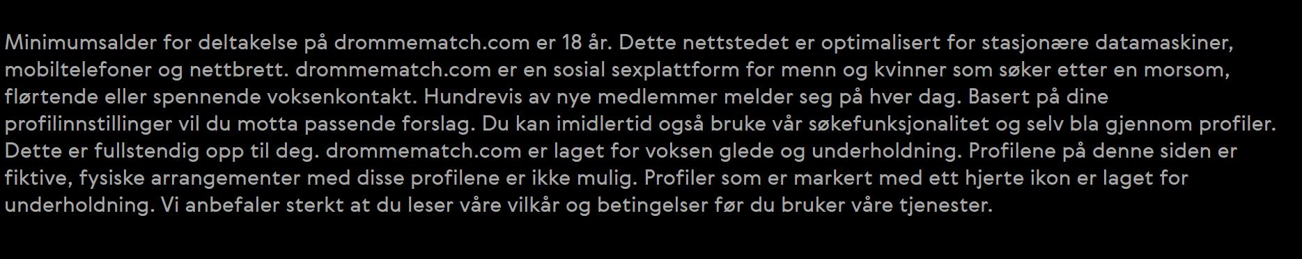 falsk profil drommematch