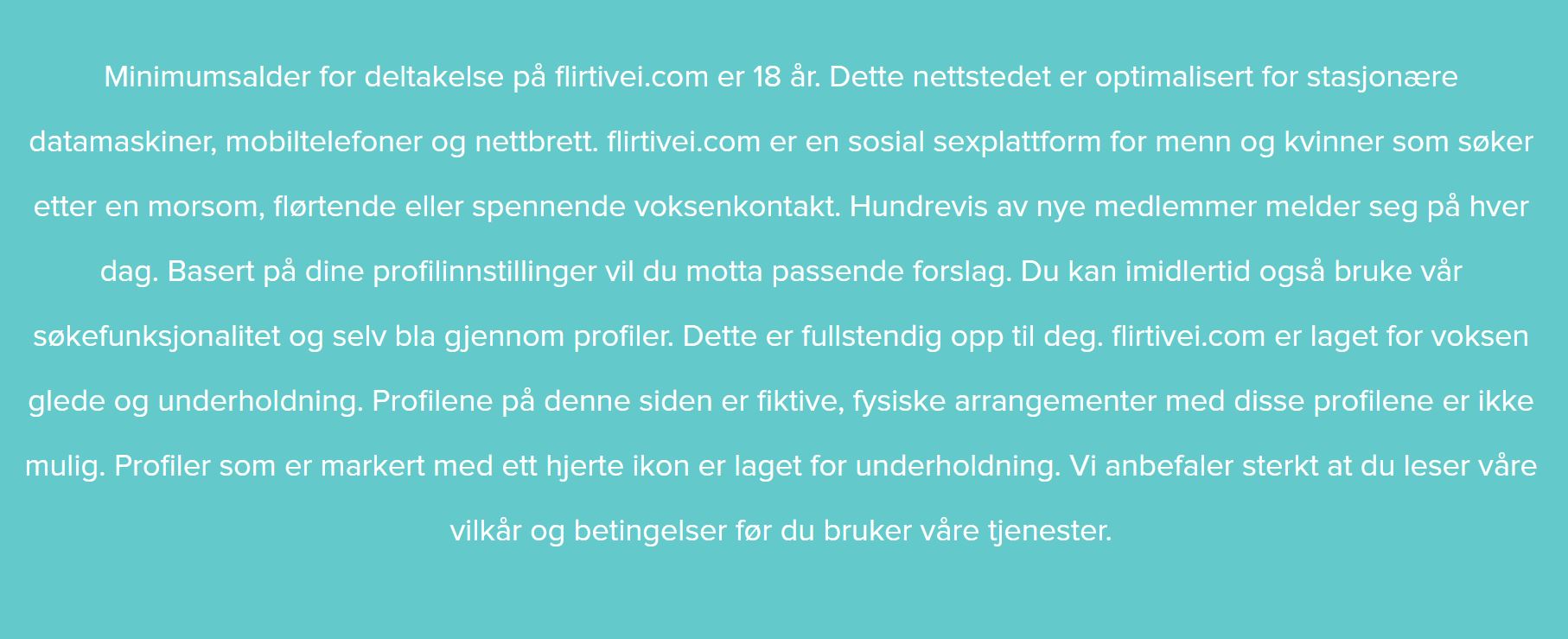 fiktive profilene flirtivei