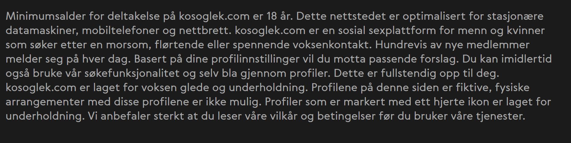 fiktive profiler KosOgLek