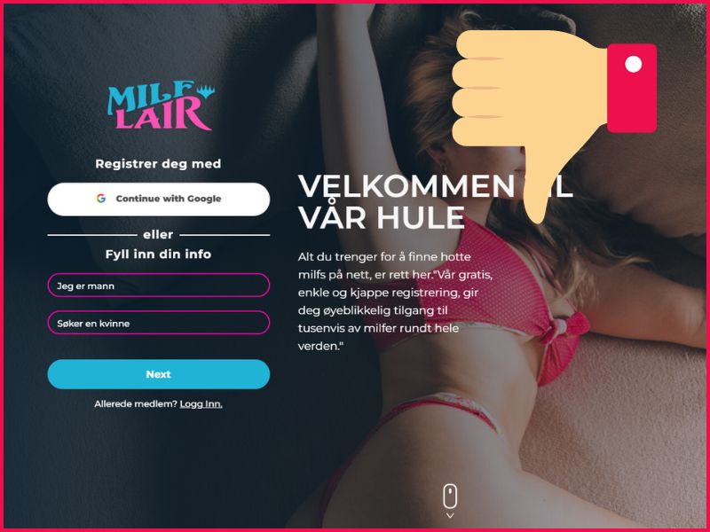 milf lair bedrageri
